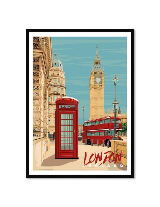England London – Poster affiche – image encadrée