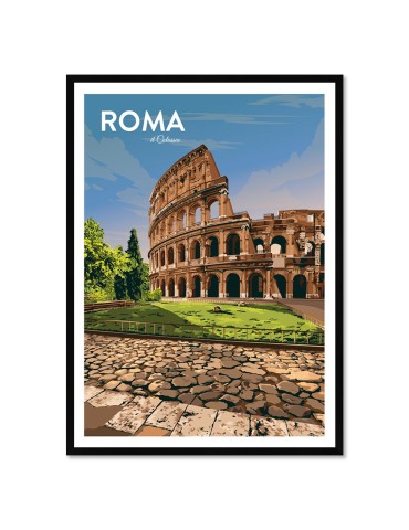 Roma El Coliseo – Poster affiche – image encadrée