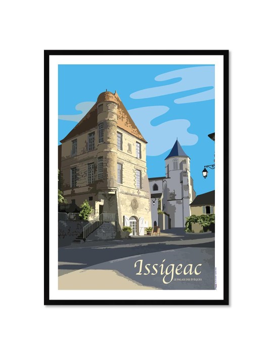 Issigeac Palais des Evêques – Poster affiche – image encadrée