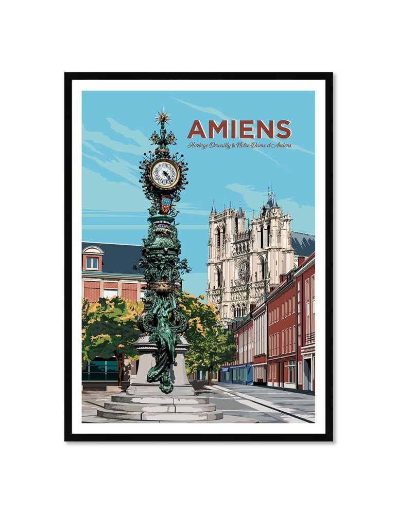 Amiens – Poster affiche – image encadrée