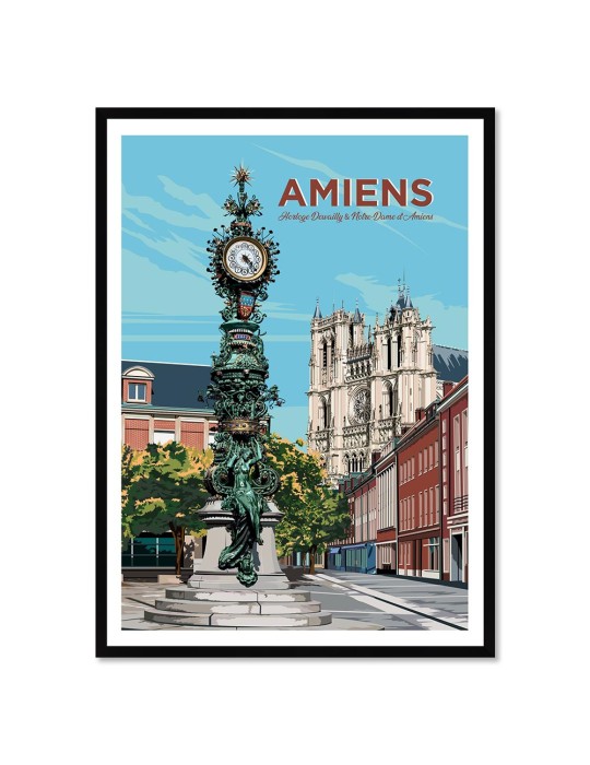 Amiens – Poster affiche – image encadrée