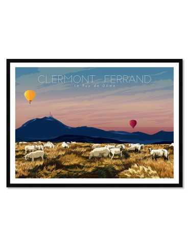 Clermont-Ferrand Puy de Dôme – Poster affiche – image encadrée