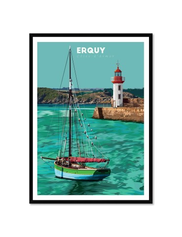 Erquy– Poster affiche – image encadrée