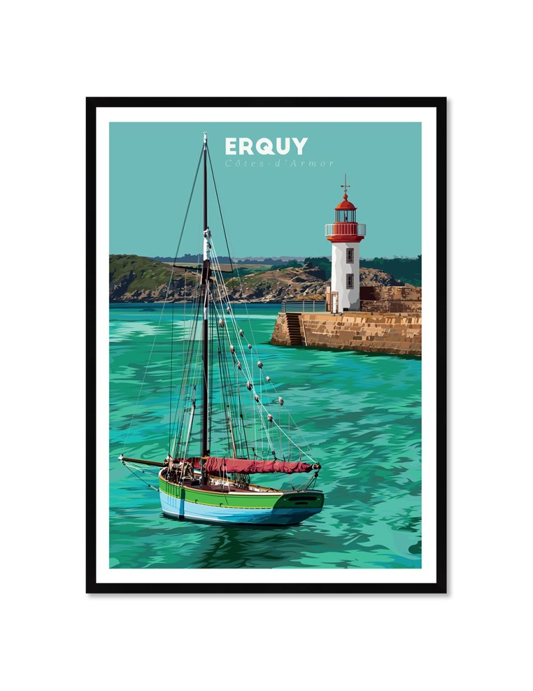 Erquy– Poster affiche – image encadrée