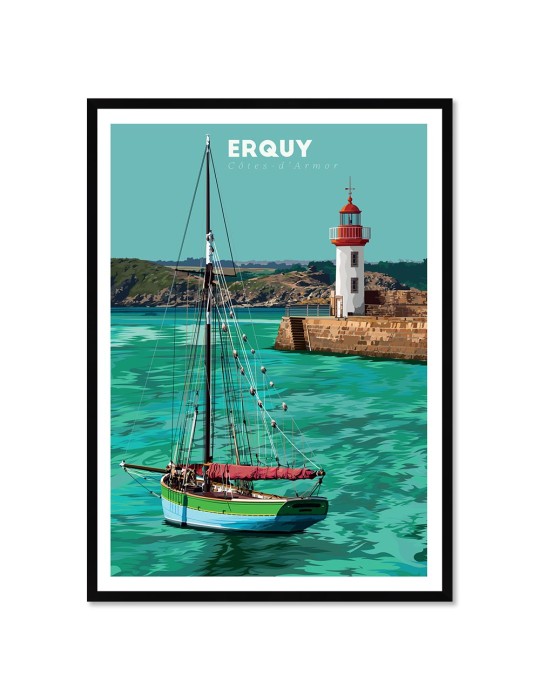 Erquy– Poster affiche – image encadrée