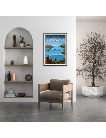 L'aber Wrach Point de vue de Beg-An-Toul – Poster affiche – image encadrée 2