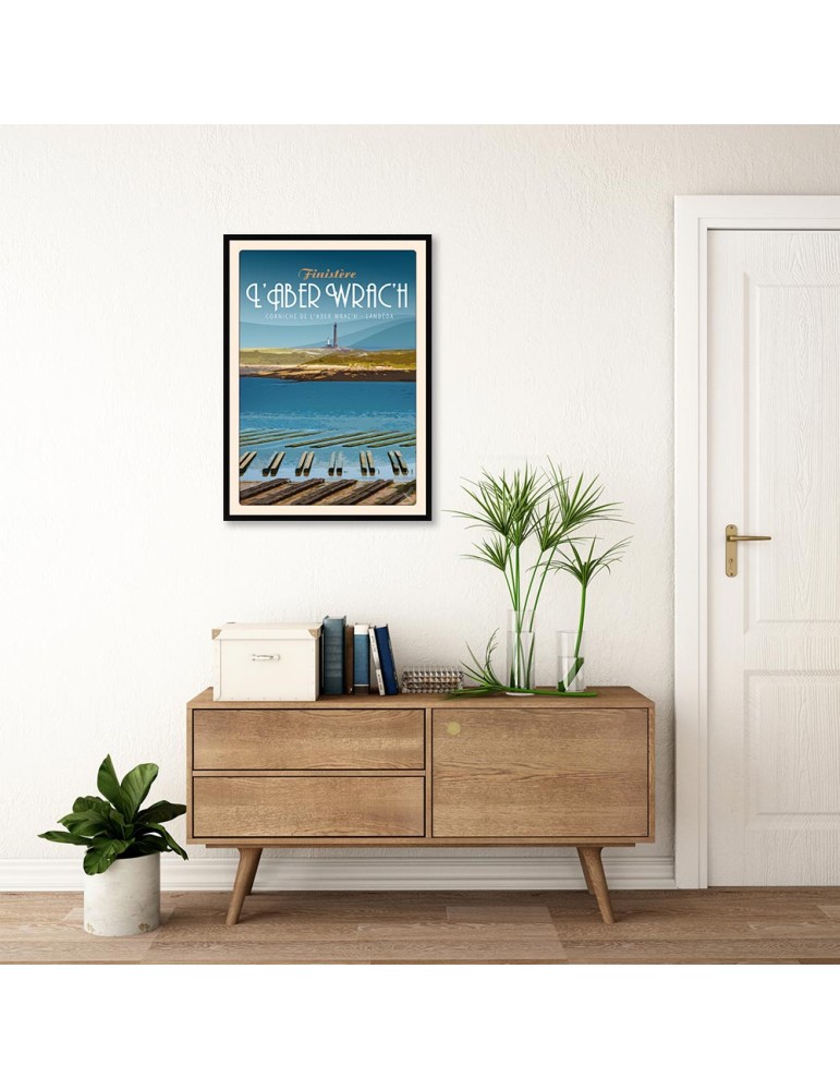 Corniche de l'Aber Wrac'h – Poster affiche – image encadrée