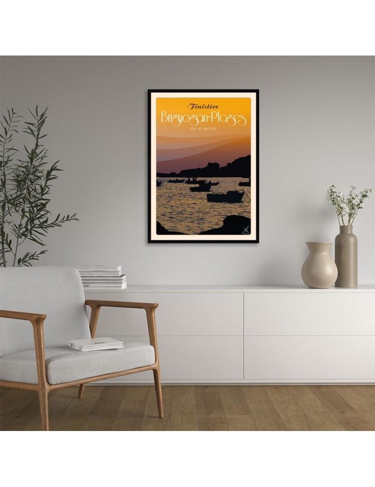 Brignogan-Plages Port de Pontusval – Poster affiche – image encadrée