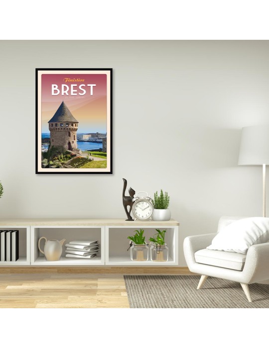 Brest La Tour Tanguy – Poster affiche – image encadrée