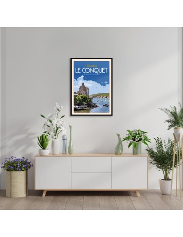 Le Conquet La Maison des Seigneurs "Mer" – Poster affiche – image encadrée 2