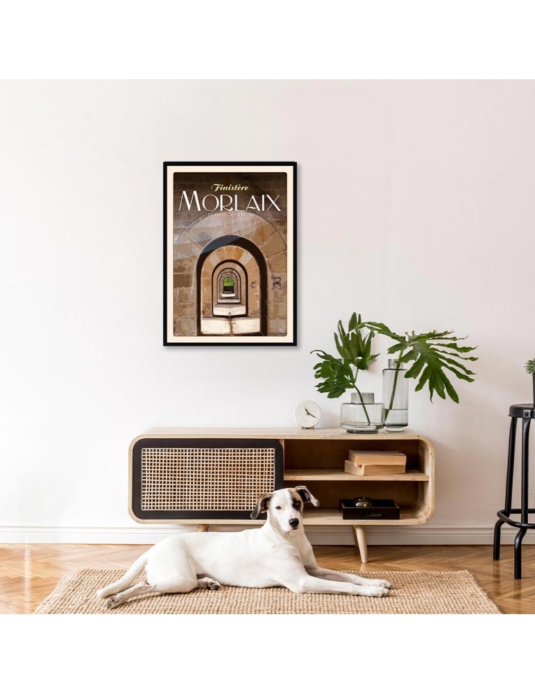 Morlaix Premier étage du Viaduc - Poster affiche – image encadrée