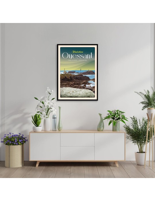 Ouessant Pointe du Pern - Poster affiche – image encadrée