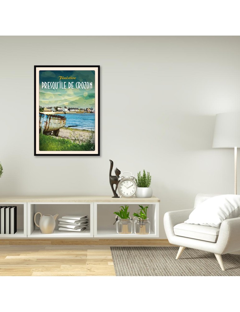 Presqu'île de Crozon - Port du Fret - Poster affiche – image encadrée