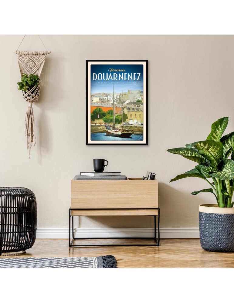 Douarnenez - Anna Rosa, Port musée - Poster affiche – image encadrée
