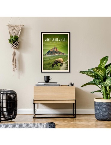 Mont-Saint-Michel "Mouton" - Poster affiche – image encadrée 2