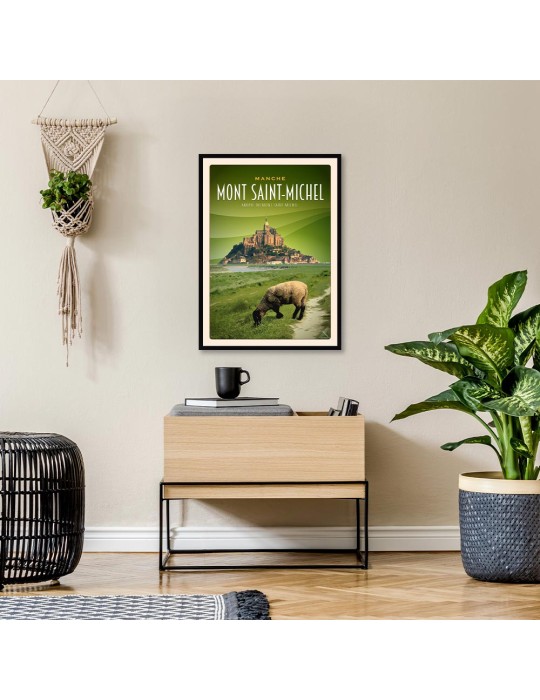 Mont-Saint-Michel "Mouton" - Poster affiche – image encadrée