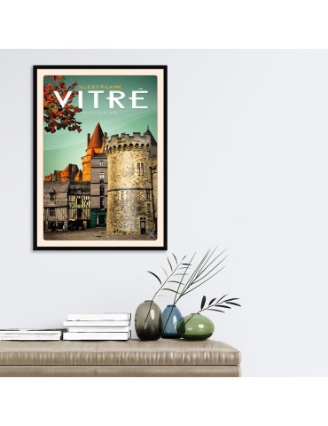 Vitré - Le château - Poster affiche – image encadrée 2