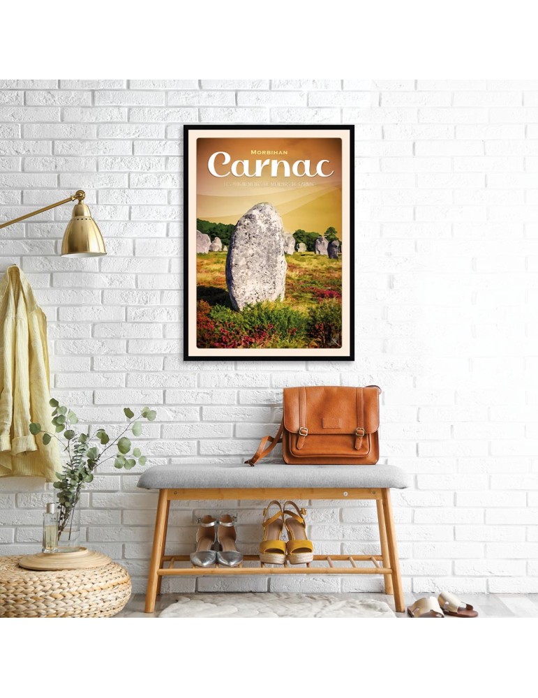 Alignement de Menhirs de Carnac - Poster affiche – image encadrée