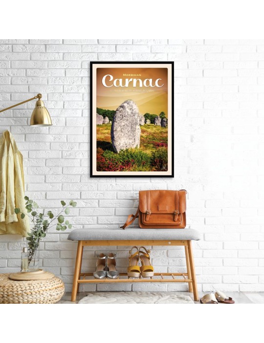 Alignement de Menhirs de Carnac - Poster affiche – image encadrée