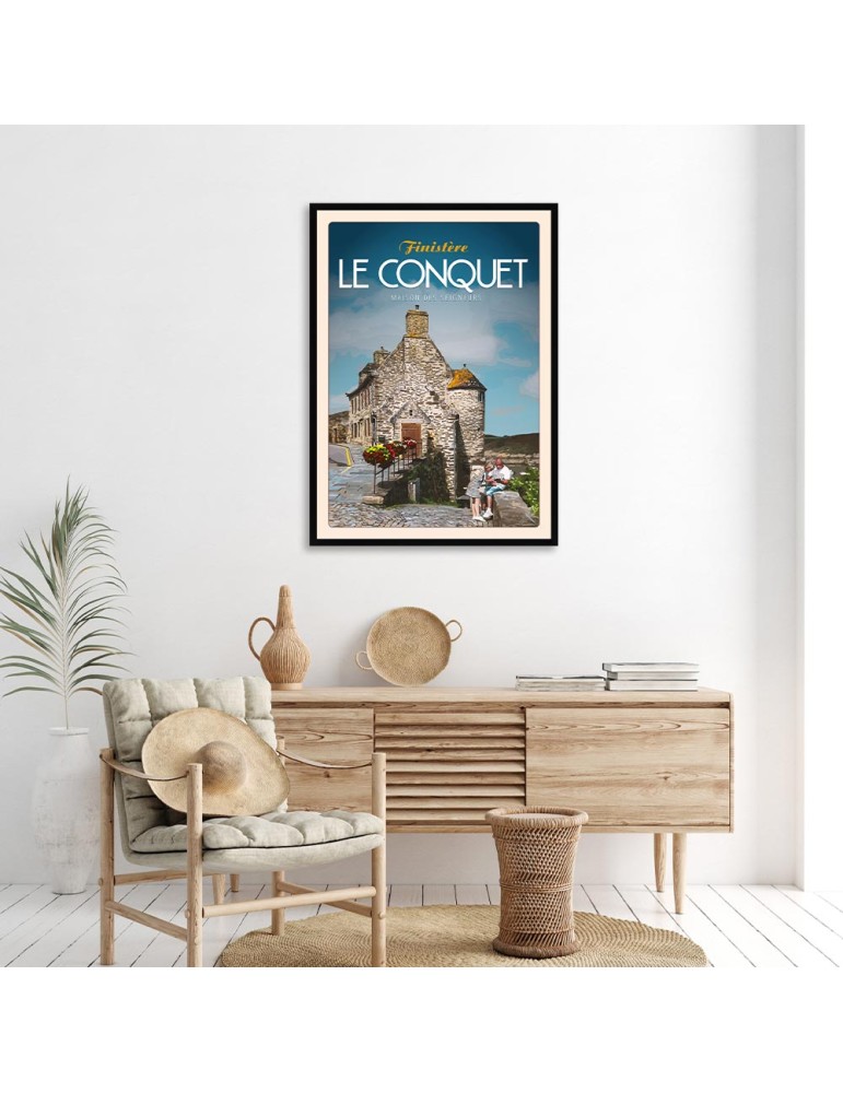Le Conquet - La Maison des Seigneurs - Poster affiche – image encadrée