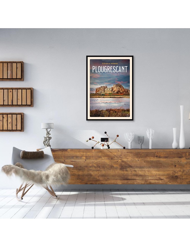 Plougrescant - Castel Meur - Poster affiche – image encadrée