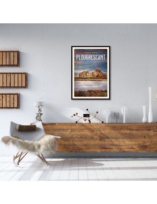 Plougrescant - Castel Meur - Poster affiche – image encadrée