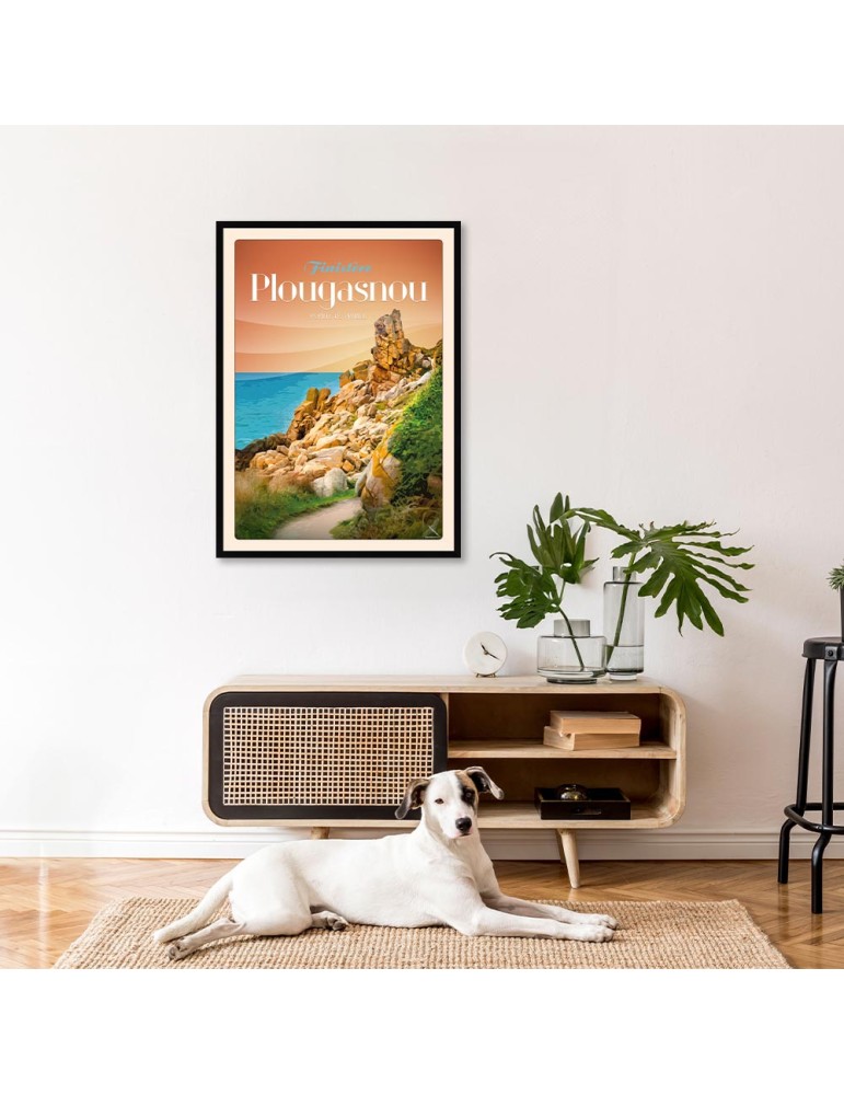 Plougasnou - Sentier de la Pointe de Primel - Poster affiche – image encadrée