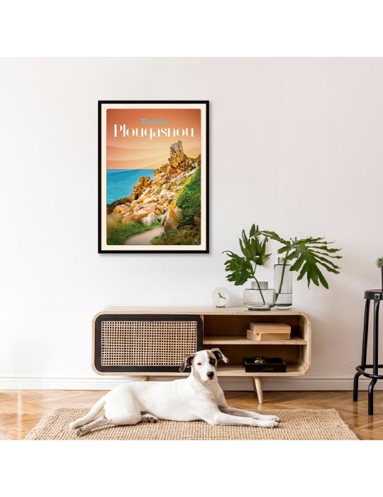 Plougasnou - Sentier de la Pointe de Primel - Poster affiche – image encadrée