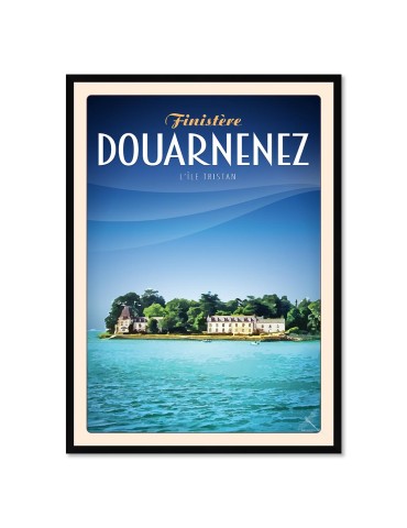 Douarnenez - Île Tristan - Poster affiche – image encadrée
