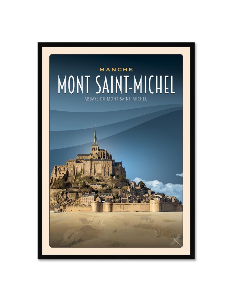 Abbaye du Mont-Saint-Michel - Poster affiche – image encadrée