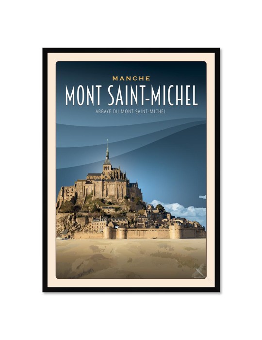 Abbaye du Mont-Saint-Michel - Poster affiche – image encadrée