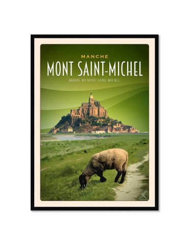 Mont-Saint-Michel "Mouton" - Poster affiche – image encadrée