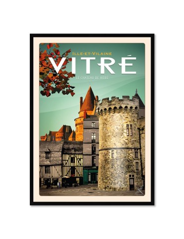 Vitré - Le château - Poster affiche – image encadrée