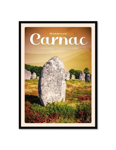 Alignement de Menhirs de Carnac - Poster affiche – image encadrée