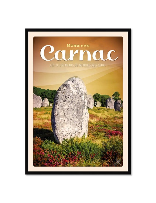 Alignement de Menhirs de Carnac - Poster affiche – image encadrée