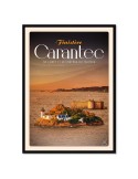 Carantec - L'Île Louët "Château du Taureau" - Poster affiche – image encadrée