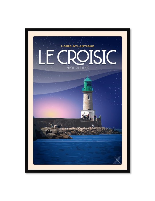 Le Croisic - Phare du Tréhic - Poster affiche – image encadrée