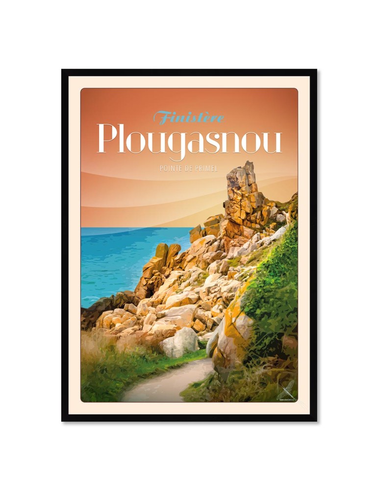 Plougasnou - Sentier de la Pointe de Primel - Poster affiche – image encadrée