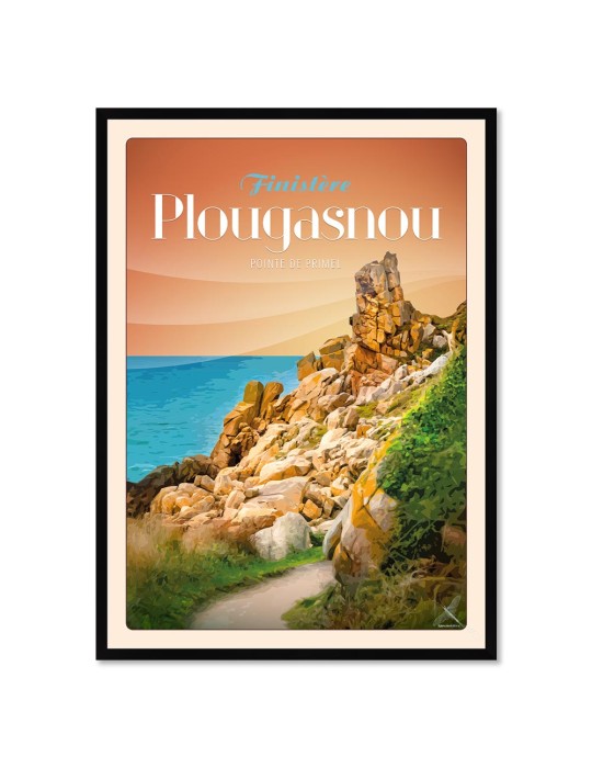Plougasnou - Sentier de la Pointe de Primel - Poster affiche – image encadrée