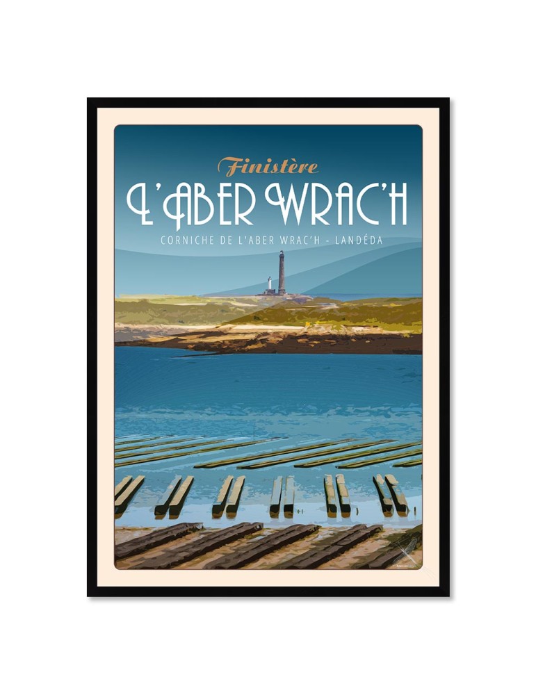 Corniche de l'Aber Wrac'h – Poster affiche – image encadrée