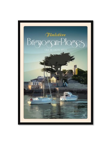 Brignogan-Plages Cale de Castel Régis – Poster affiche – image encadrée