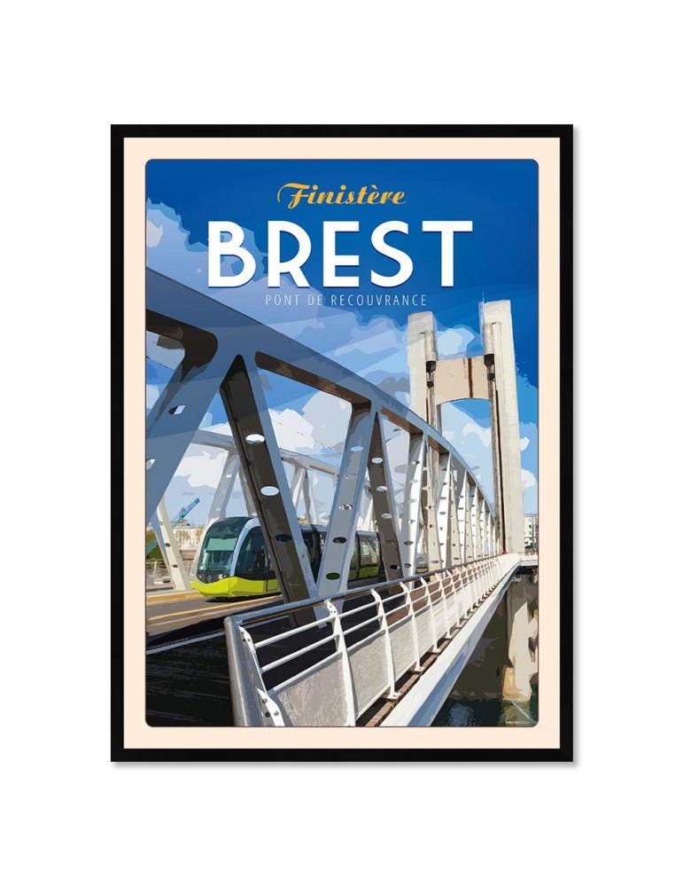 Brest Pont de Recouvrance – Poster affiche – image encadrée