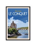 Le Conquet La Maison des Seigneurs "Mer" – Poster affiche – image encadrée