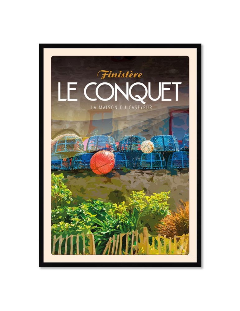 Le Conquet La Maison du Caseyeur – Poster affiche – image encadrée