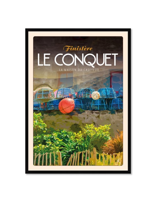 Le Conquet La Maison du Caseyeur – Poster affiche – image encadrée