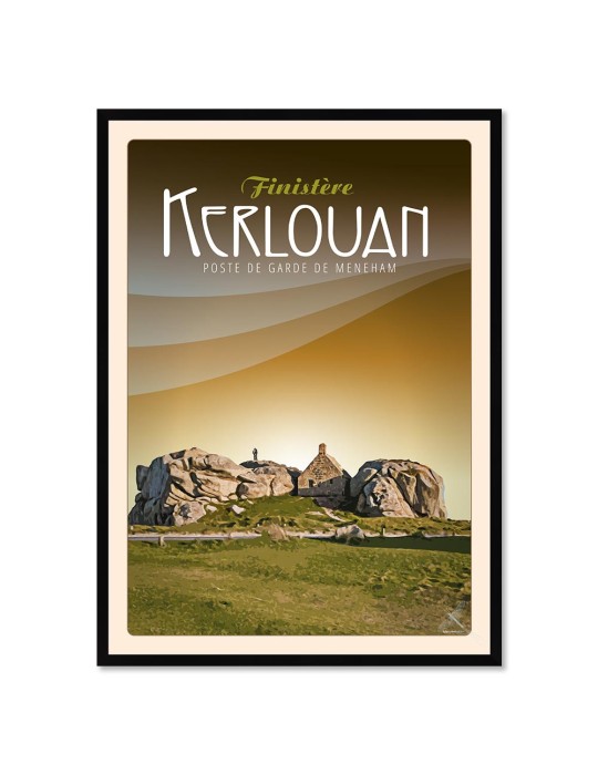 Kerlouan Poste de garde de Ménéham - Poster affiche – image encadrée