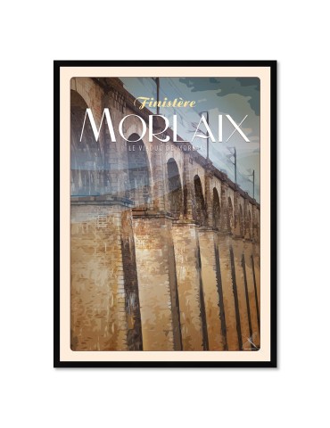 Morlaix Le Viaduc - Poster affiche – image encadrée