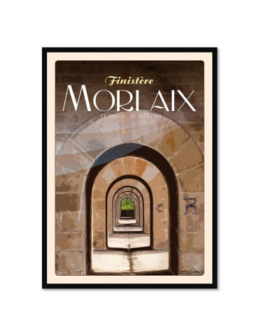 Morlaix Premier étage du Viaduc - Poster affiche – image encadrée