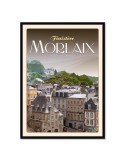 Morlaix Place des Otages - Poster affiche – image encadrée
