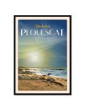 Plouescat La Côte des sables "Plage" - Poster affiche – image encadrée